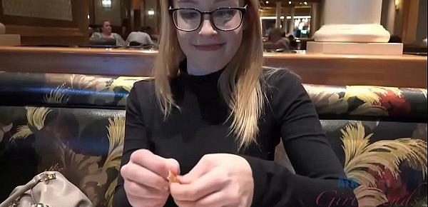  Giving a nerdy girl two creampies in Vegas AmericanTeenCam.com